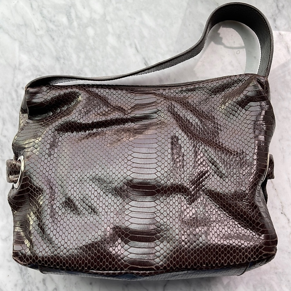 FURLA Python print Leather Bag